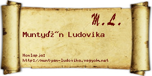 Muntyán Ludovika névjegykártya